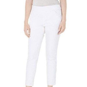 NWT style & co ankle pant women x small mid rise waist stretch white
